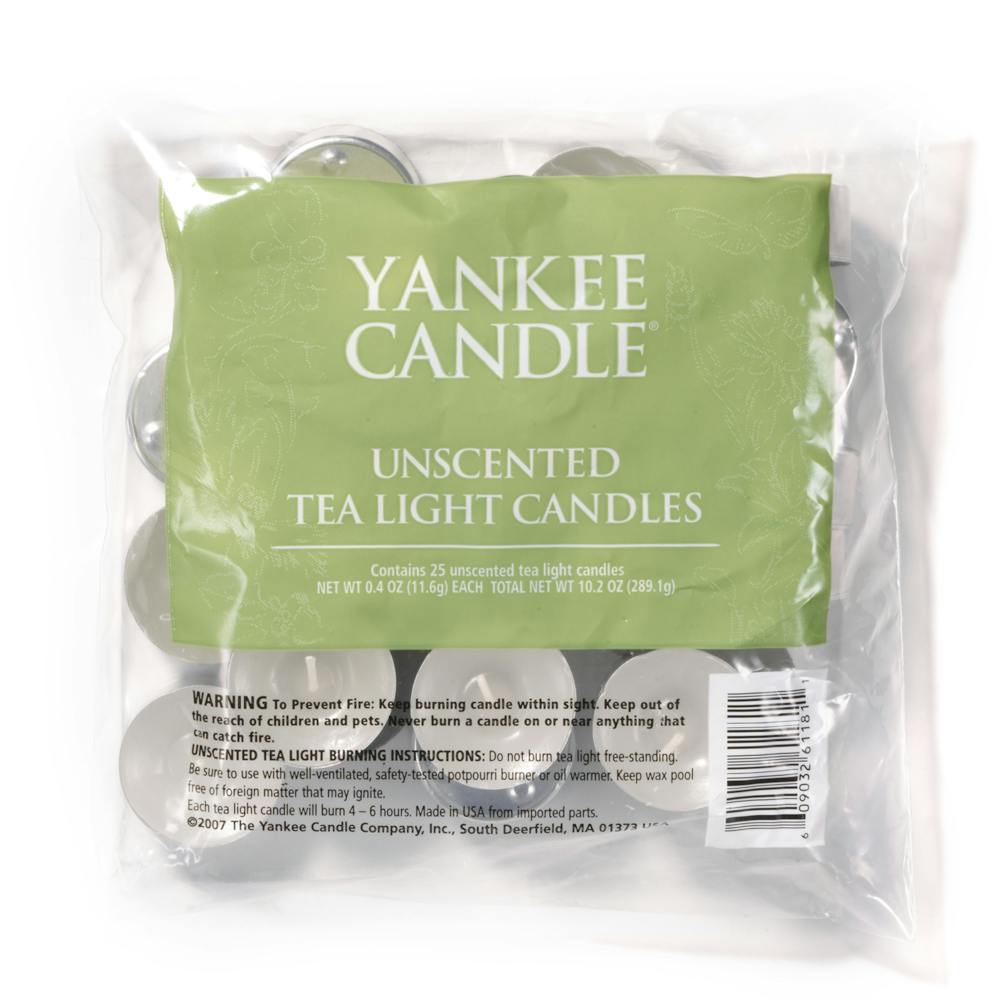 Unscented Tea Light Candles - Package of 25