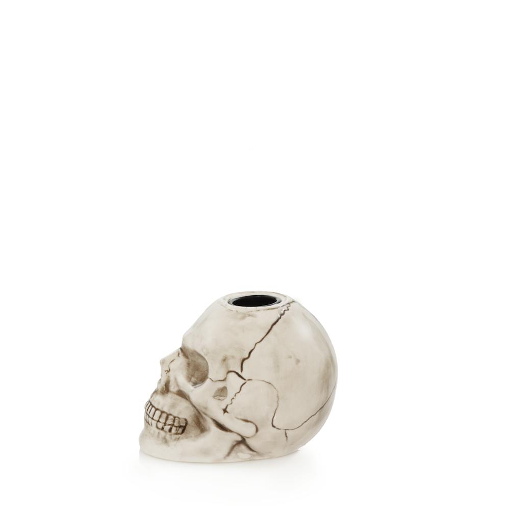 Halloween Skull Porcelain Taper Holder