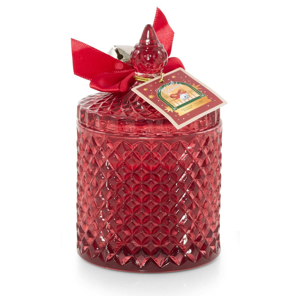 First Gift of Christmas Textured Glass Candle