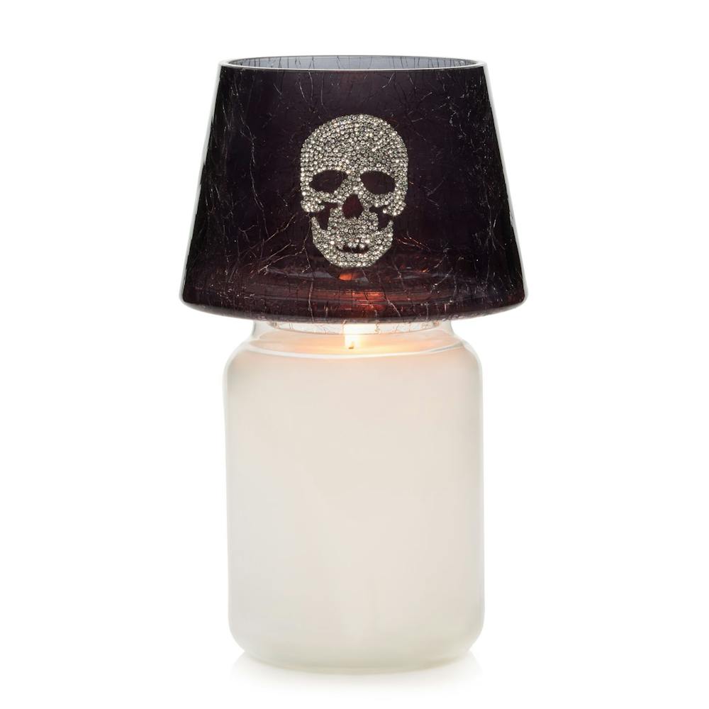 Crackle Skull Glass Shade